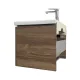 Тумба-умывальник Comforty Томари-70 дуб тёмно-коричневый с раковиной Como 70