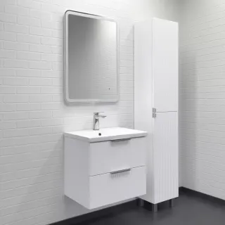 Тумба-умывальник Comforty Лима-60П2 белый матовый с раковиной Como 60