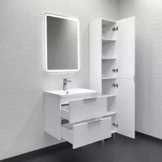 Тумба-умывальник Comforty Лима-60П2 белый матовый с раковиной Como 60