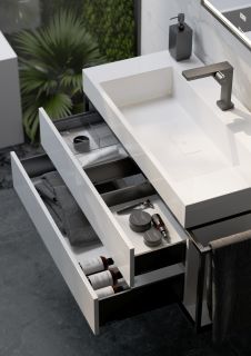 Подвесная тумба под раковину Clarberg Logic LOG0110L 100см белый