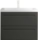 Подвесная тумба под раковину Art&Max Platino 75см серый матовый AM-Platino-750-2C-SO-GM
