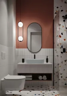 Зеркало с подсветкой ArtMax Torino AM-Tor-600-1000-DS-Nero 60 см чёрный