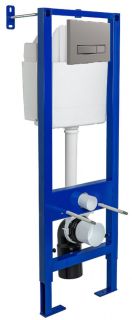 Инсталляция для унитаза Berges АТОМ Line 410 кнопка матовый никель 040345