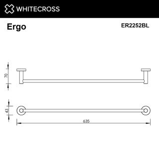 Полотенцедержатель WHITECROSS Ergo ER2252CR 60 см хром