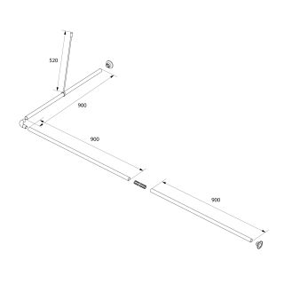 Угловой карниз для ванной комнаты IDDIS Elegante хром глянцевый 050A200I14