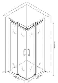 Душевой уголок Berges Gelios 100x100см хром 061027