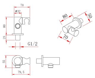 Душевой комплект Berges Ventas 3R чёрный матовый 073008