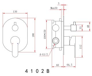 Душевой комплект Berges Ventas 3R хром 073007