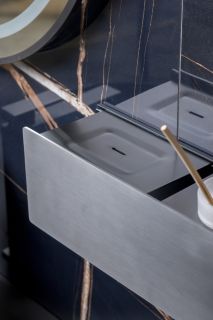 Полка настенная Boheme Space 10966-GM 60 см оружейная сталь