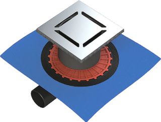 Душевой трап Berges Wasserhaus Zentrum Norma 090362 10х10 Матовый хром