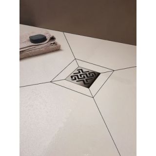 Душевой трап 99x99/50 мм матовый хром Berges Platz Antik 090060