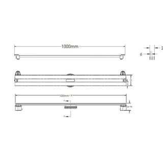 Душевой лоток Berges Wasserhaus Super Slim 090155 100 Матовый хром