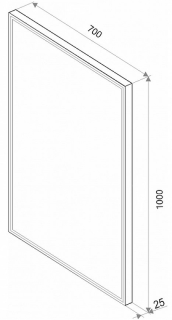 Зеркало с подсветкой Continent Life ЗЛП515 с сенсорным выключателем 70см