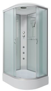 Душевая кабина Niagara NG-33184-14LG с гидромассажем 110x80см серебро/матовое