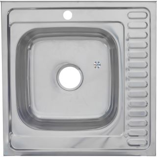 Мойка 6060 L Melana левая хром с сифоном (006 t L *10)