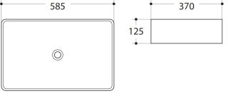 Раковина Art&Max 58см белый AM-7655-X