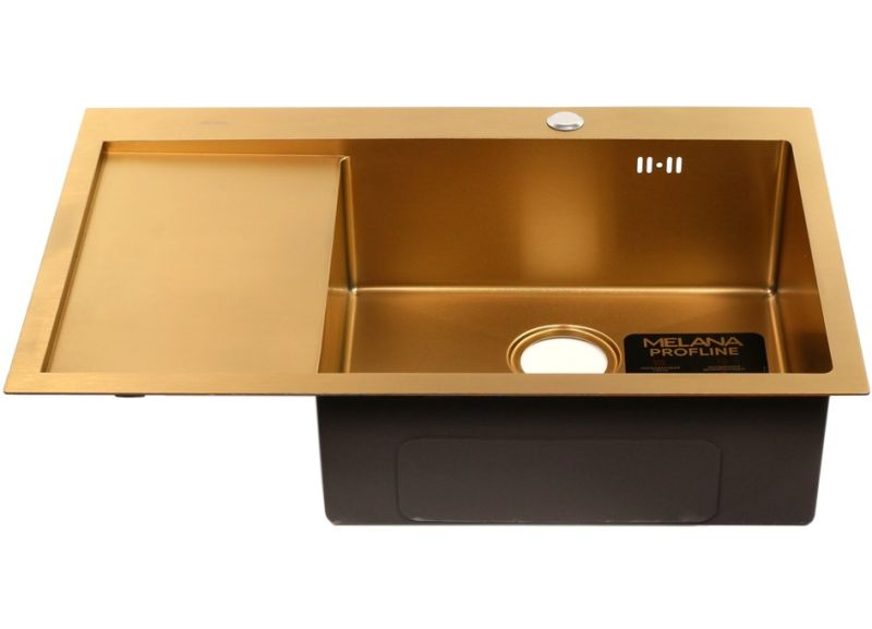 Мойка D7851HG-R Melana ProfLine 3,0/220 правая золото