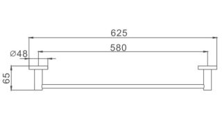 Полотенцедержатель Haiba HB8701 62см чёрный матовый