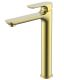 Высокий смеситель для раковины Raglo R03.15.03 золотой сатин