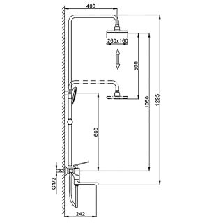 Душевая стойка Frap F2457 хром черный