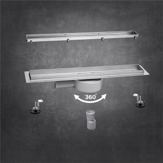 Душевой лоток РМС ТЛ-02-70х7 70см нержавеющая сталь