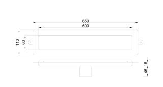 Душевой лоток Boheme Premium Linear 982-60-G 60см золото