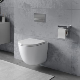 Комплект 3в1 100801427 инсталляция Lemark Peneda с кнопкой смыва Bit хром глянец унитаз подвесной безободковый Glazer торнадо белый глянец