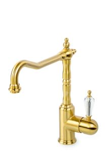 Смеситель для раковины Boheme MEDICI Ripresa с кристаллом SW_Комплект бронза