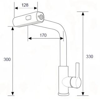 Смеситель для кухни Boch Mann Sophia W BM10431 с водопадным душем белый