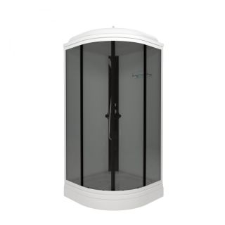 Душевая кабина Triton Грэй Щ0000067300 90x90 см профиль белый стекло тонированное