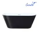 Ванна акриловая Ceruttispa Resia CT10879 170x75 см со сливом-переливом чёрный матовый/белый
