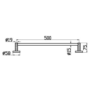 Держатель для полотенца Boheme Uno 10972-NB брашированный никель
