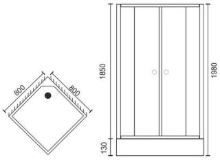 Душевой уголок Royal Bath HP 90x90см хром RB90HP-T-CH
