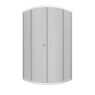 Душевой уголок Triton Грэй Щ0000066475 90x90 см профиль белый стекло тонированное