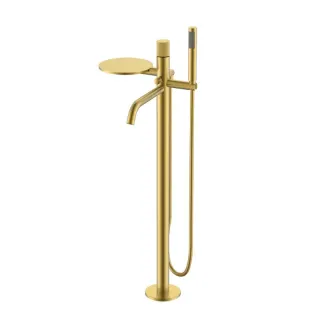 Напольный смеситель для ванны Boheme Stick Linea 129-MG.3 золото матовое