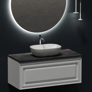 Столешница для ванной комнаты Sancos TT100A1X 100см с отверстием под смеситель black sky