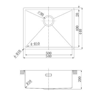 Кухонная мойка Lemark Olanga 540 9936127 графит