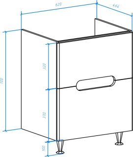 Тумба под раковину Bellezza Андрэа 65см белый 00000007016