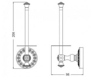 Бумагодержатель Zorg Antic AZR 09 BR бронза