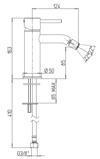 Смеситель для биде Paini Cox 78PJ304O матовое золото