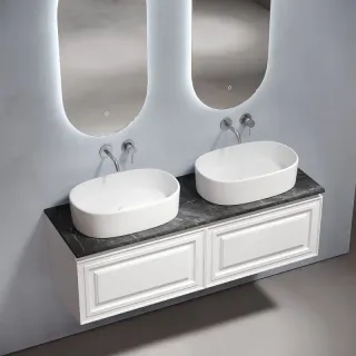 Столешница Sancos TT160A1 160 см без отверстия под смеситель Black Sky