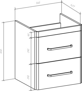 Тумба под раковину Bellezza Олимпия 60см орех 00000007219