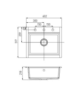 Мойка кухонная Акватон ДЕЛИЯ 60 серый