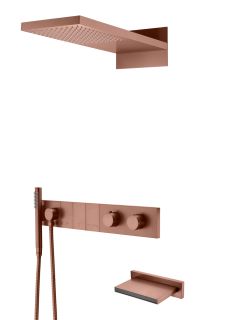 Душевой комплект Boheme Zodiac 133-2-BRB с термостатом брашированная бронза