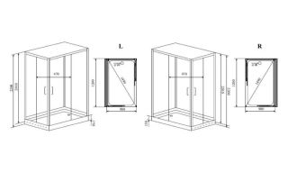 Душевая кабина Timo Premium Helka H-515L 120x90см