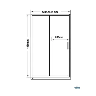 Душевая дверь в нишу Timo T06 150 см чёрный