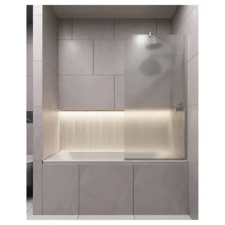 Шторка на ванну Timo T18 70 см хром