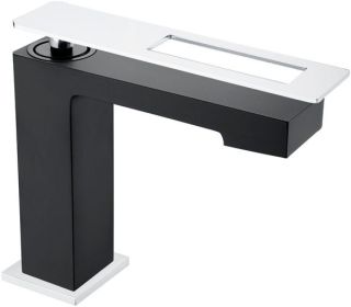 Смеситель для раковины Boheme Q чёрный/хром 141-BCR