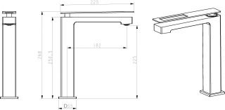 Смеситель для накладной раковины Boheme Q хром 142-CRCR