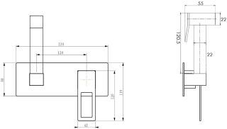 Гигиенический душ Boheme Q со смесителем чёрный/золото 147-BG